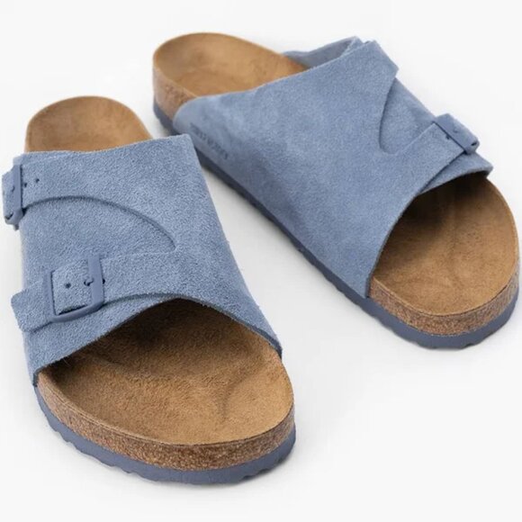 Birkenstock Zurich Suede Leather in Elemental Blue - BRAND NEW W/ TAGS SZ 11/42 - Picture 3 of 5